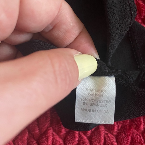 Charming Charlie Asymmetric One Sleeve Fancy Top Women’s Size S, black - Picture 9 of 12